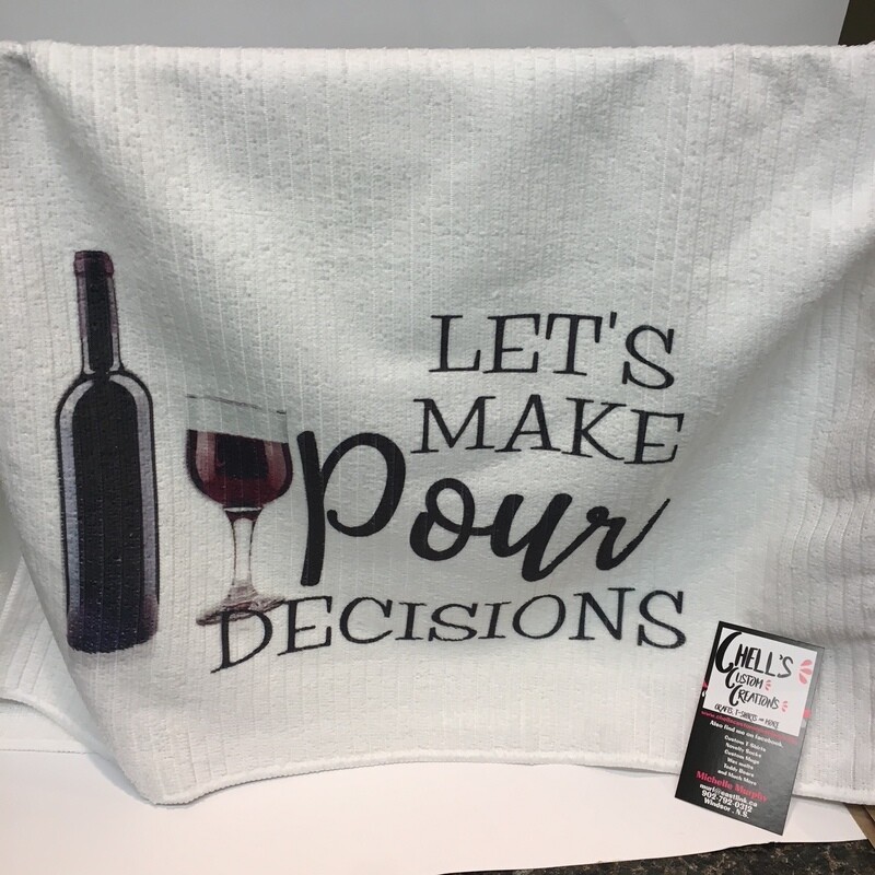 Lets Make Pour Decisions Tea Towels