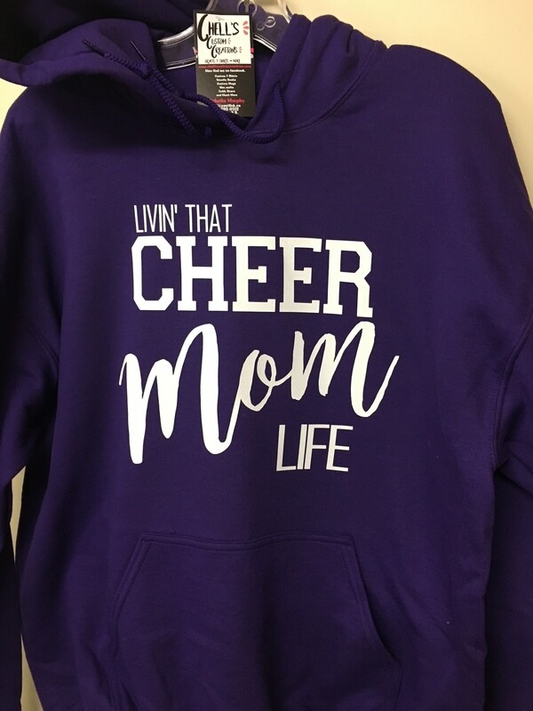 Living The Cheer Mom Life Hoodies