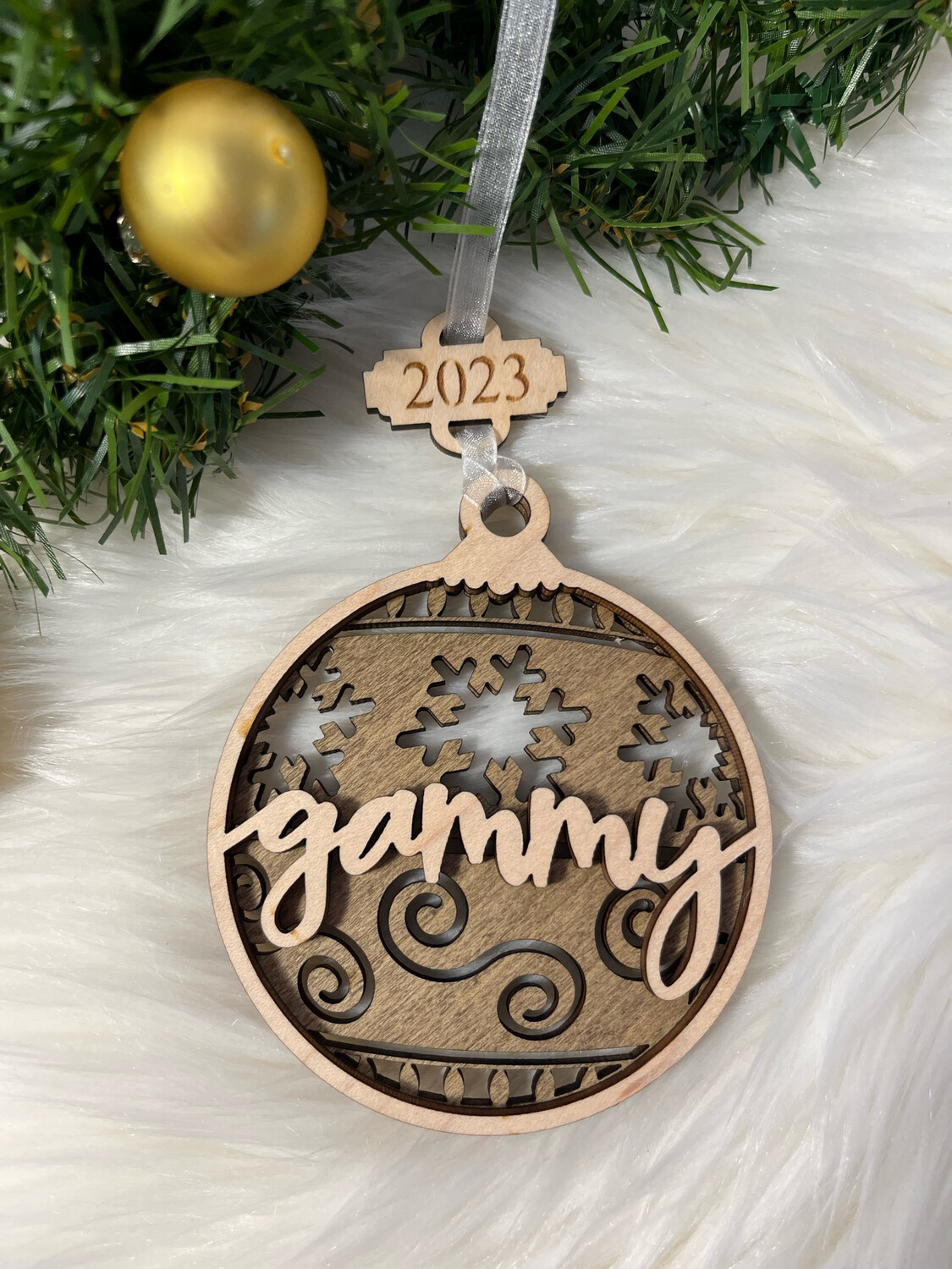 Gammy 3D Wooden Circle Ornament