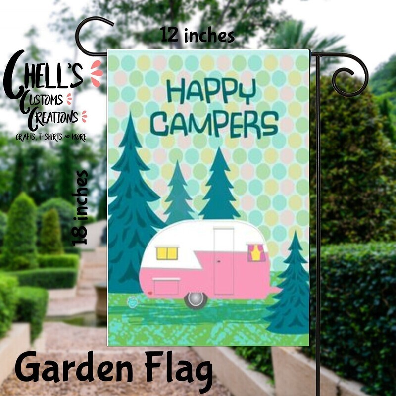 Happy Campers Garden Flag
