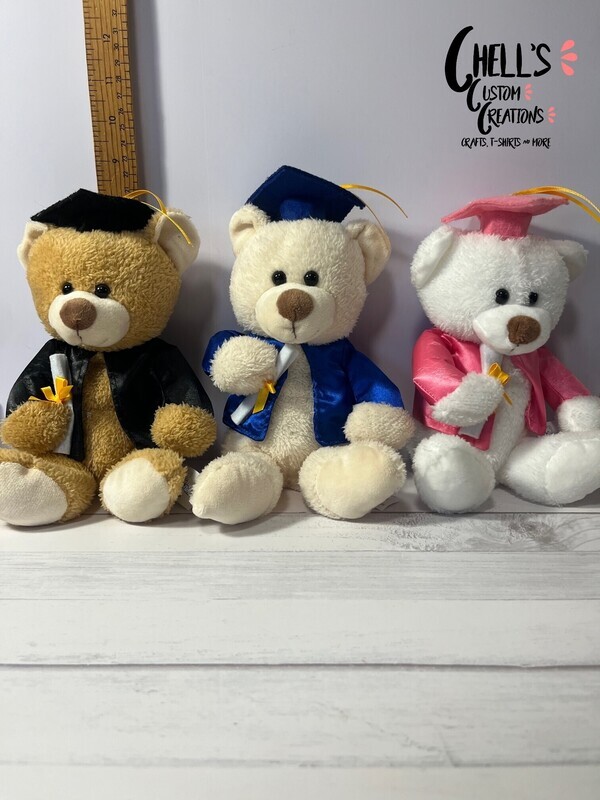 Small customized grad bears