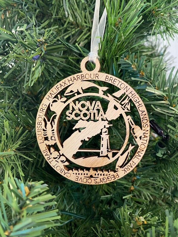 Wooden Nova Scotia Ornament