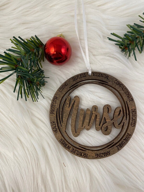 Wooden Nurse Ornament