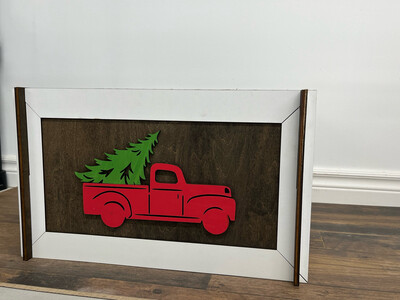 Red Truck Christmas Tree Box