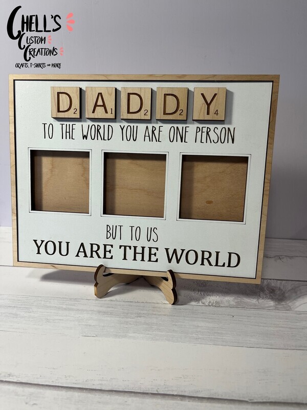 3D Wooden Fathers Day Frame