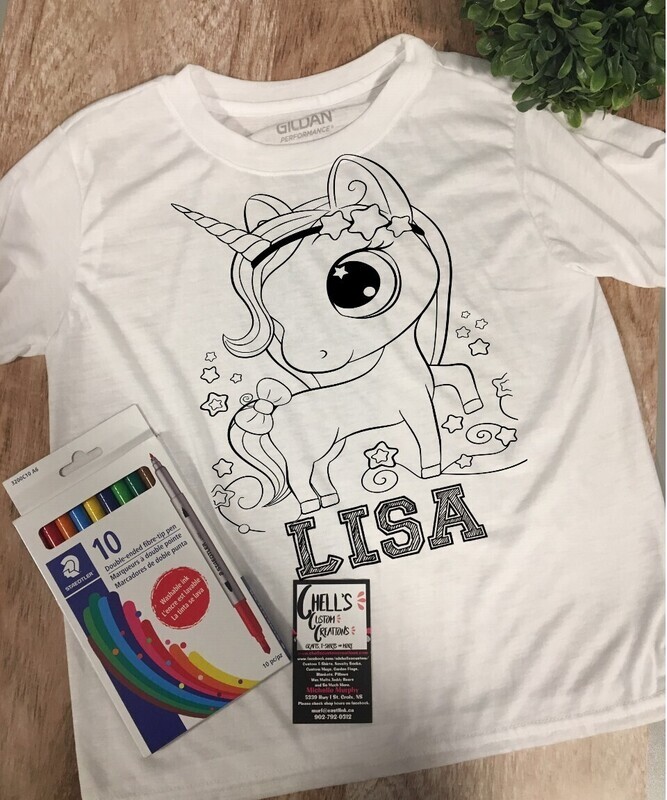 Color And Wash T-Shirt Unicorn