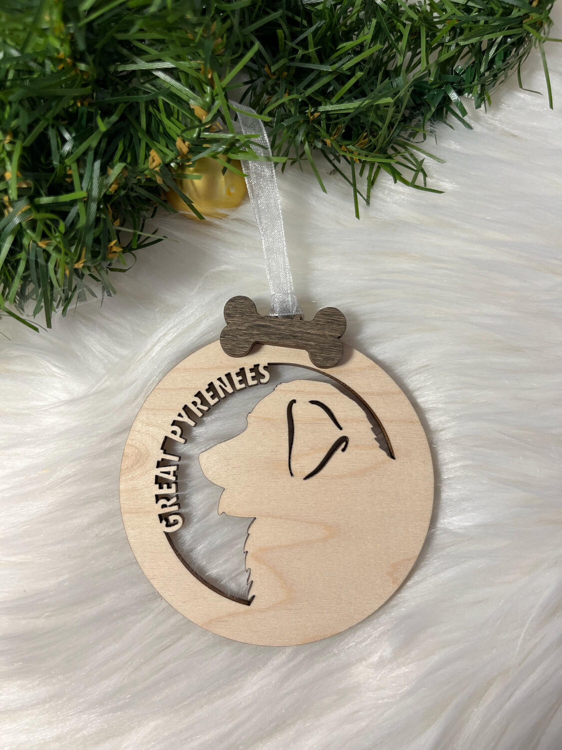 Great Pyrenees Dog Wooden Ornament