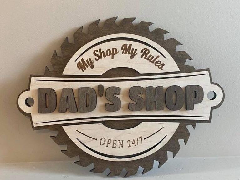 My Shop My Rules Sign- Sawblade