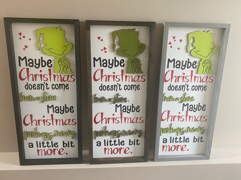 3D Wooden Grinch Sign