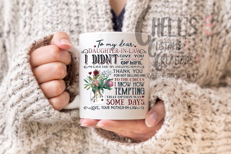 To My Dear Daughter In Law Mug
