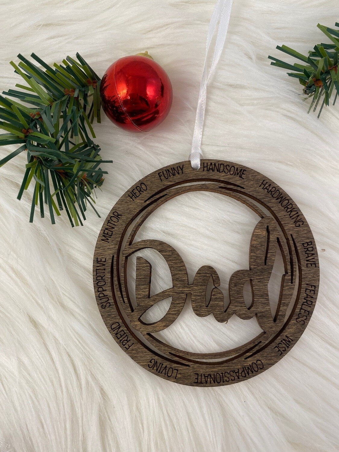 Wooden Dad Ornament