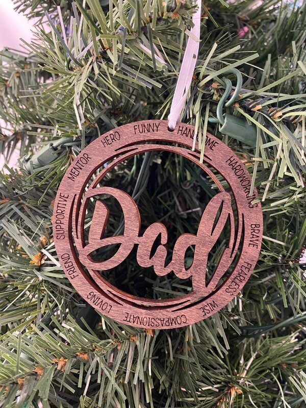 Wooden Dad Ornament
