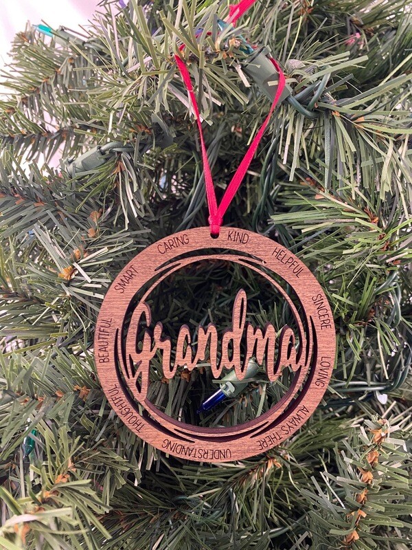 Wooden Grandma Ornament