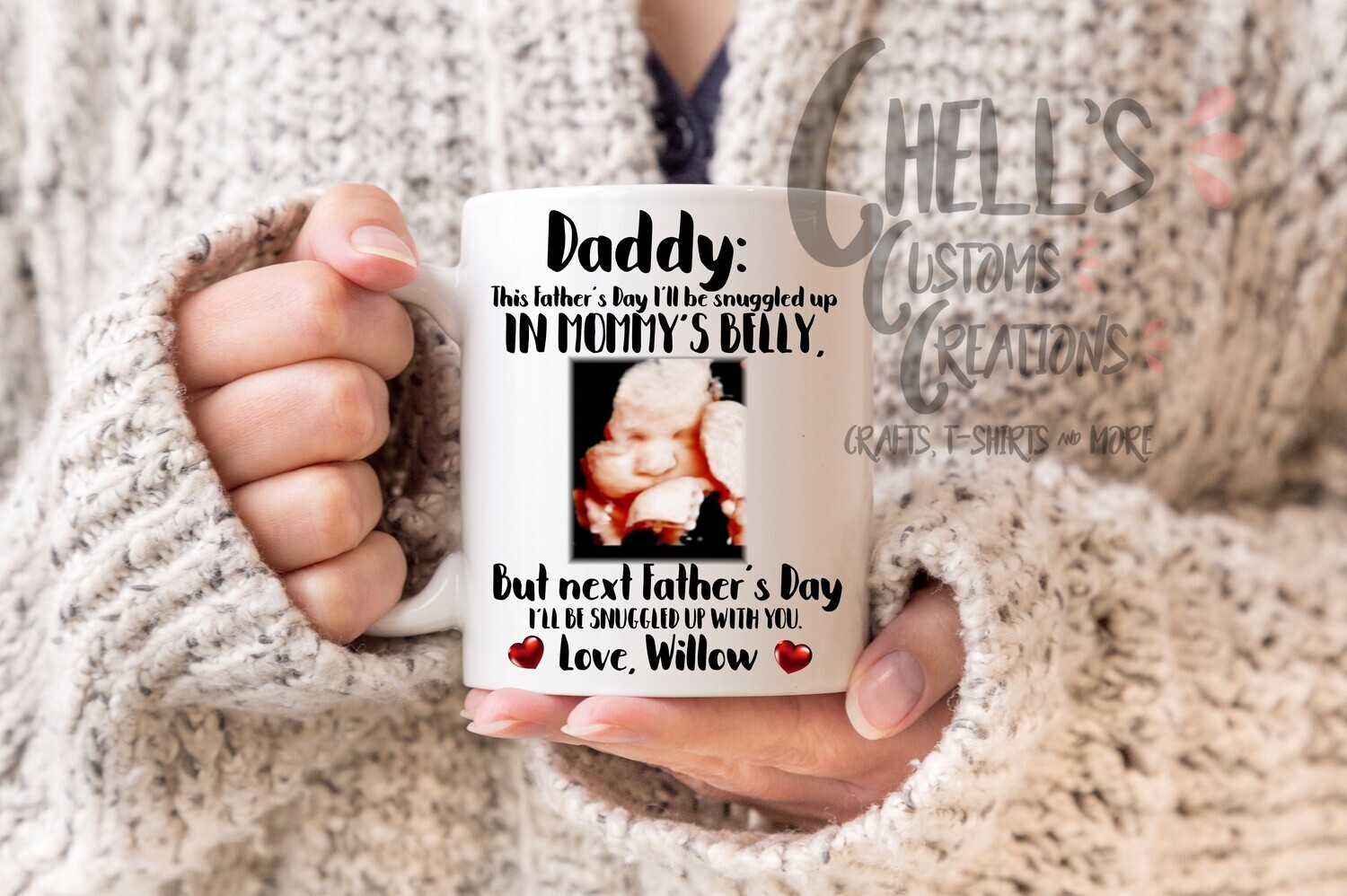 Daddy This Fathers Day I&#39;ll Be Snuggled Up Mug