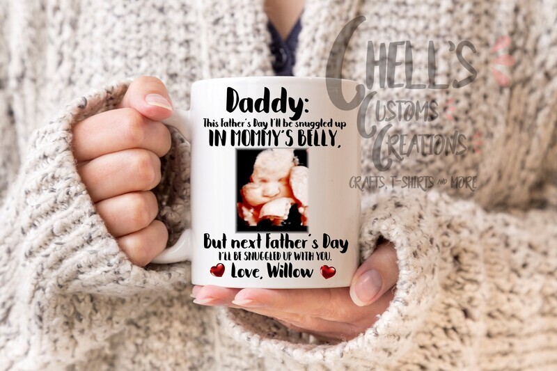 Daddy This Fathers Day I&#39;ll Be Snuggled Up Mug