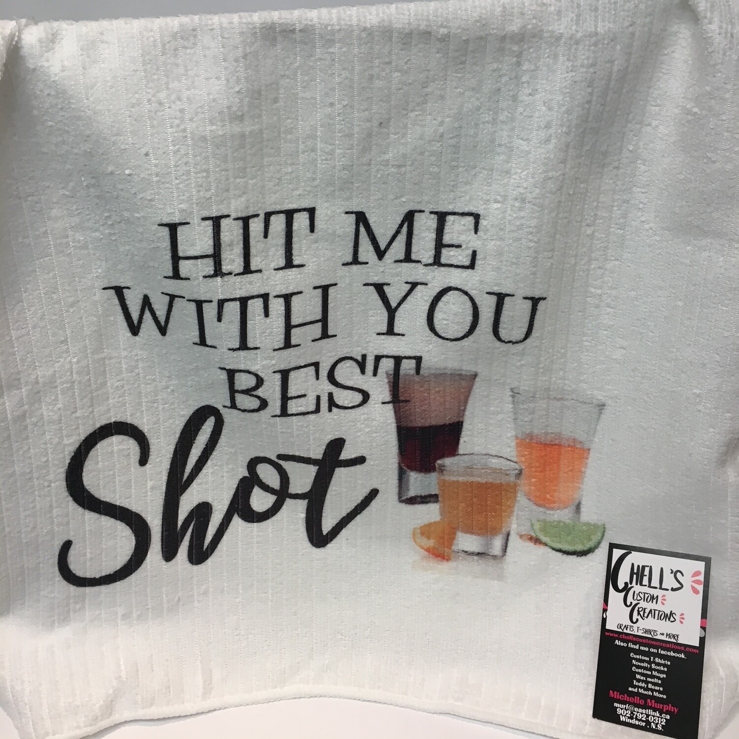 Hit Me With Your Best Shot Kitchen Tea Towels
