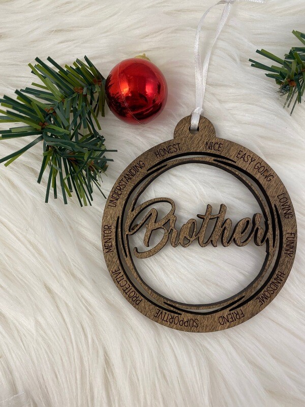 Wooden Brother Ornament