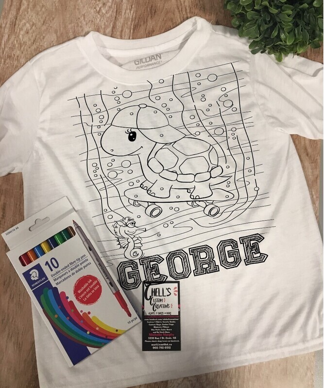 Color And Wash T-Shirt Turtle