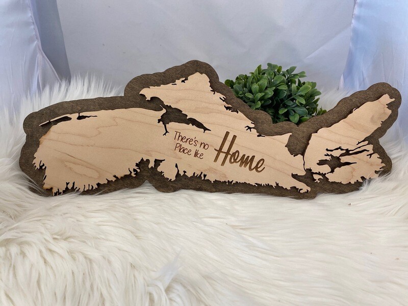 Wooden There&#39;s No Place Like Home Nova Scotia Sign