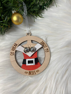 Jingle My Bells 3D Wooden Circle Ornament