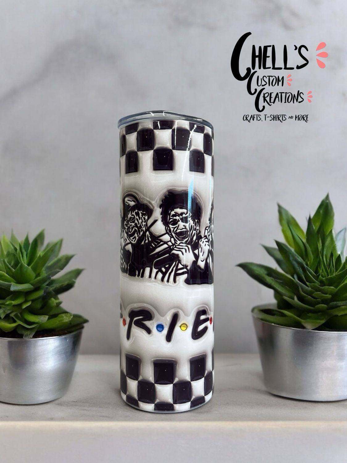 Scary Movies Friends Tumbler.