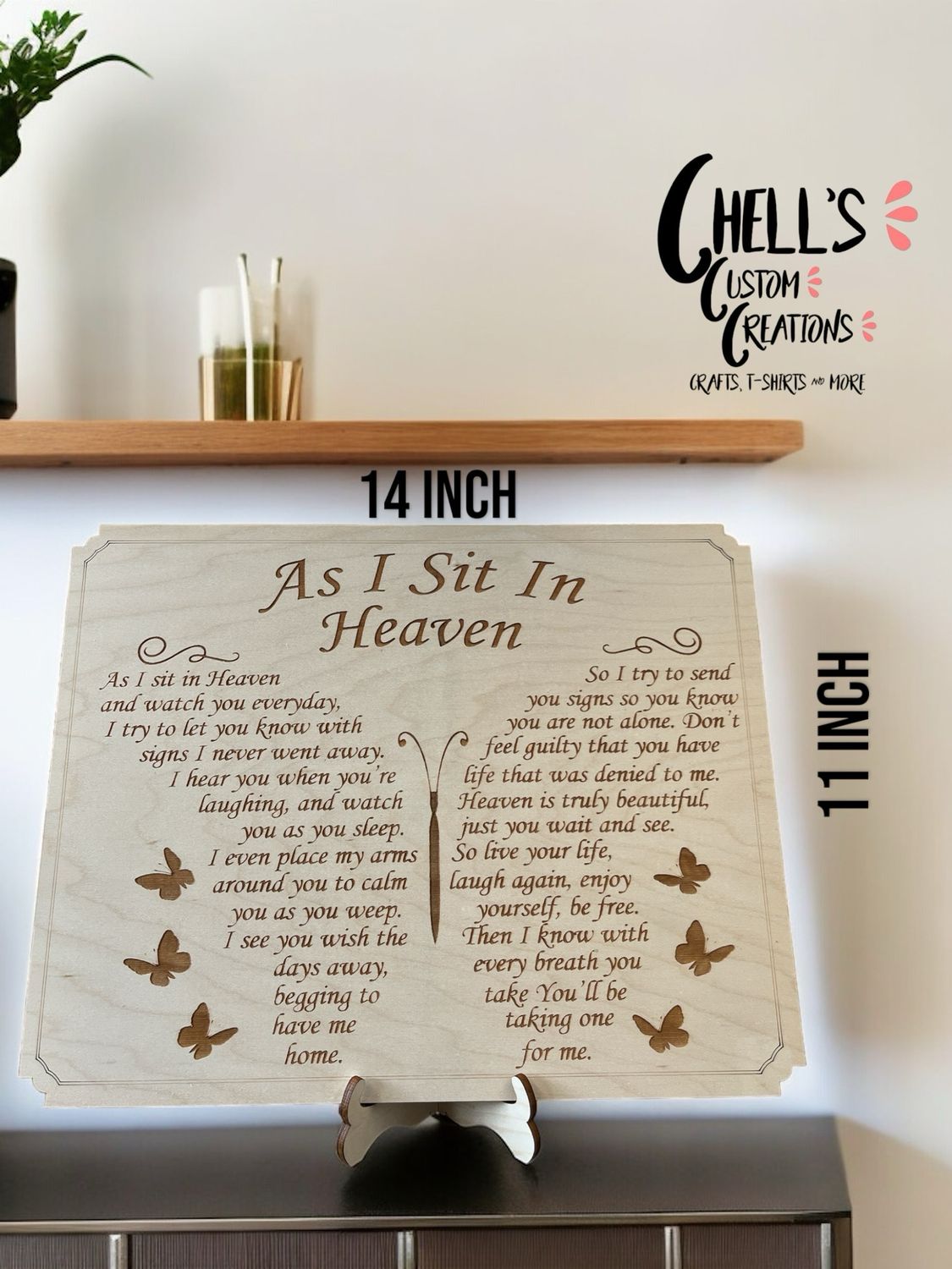 As I Sit In Heaven Memorial Plaque