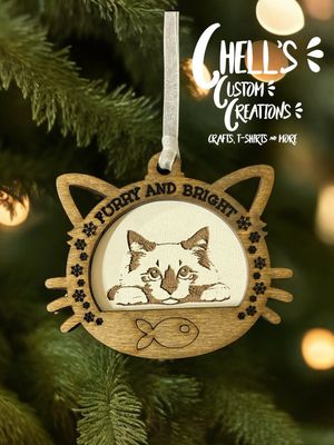 Munchkin Wooden 3D Cat Ornament