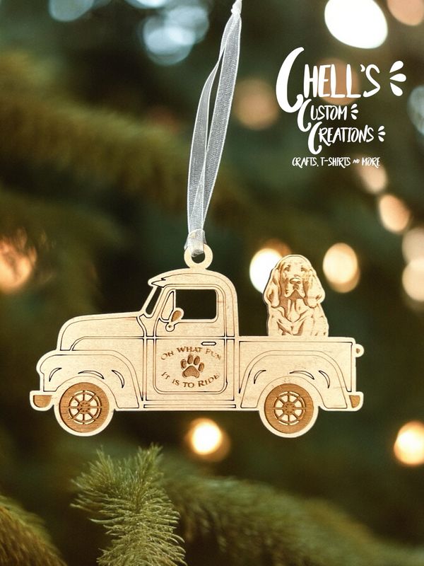 Blood Hound Farm Truck Ornament