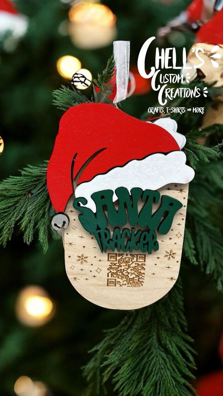 Santa Tracker 3D Wooden Ornament