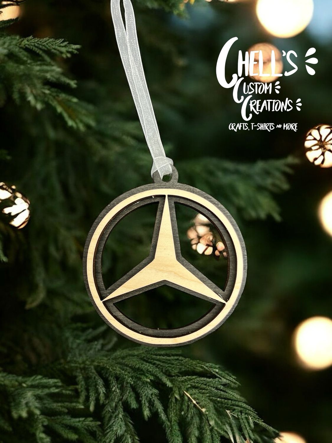 Mercedes 3D Wooden Ornament