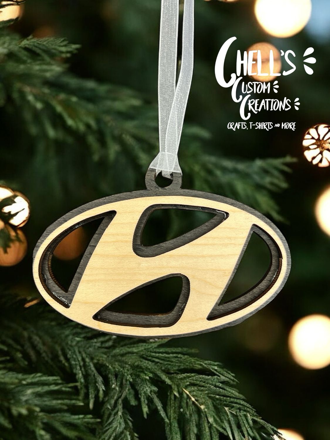 Hyundai 3D Wooden Ornament