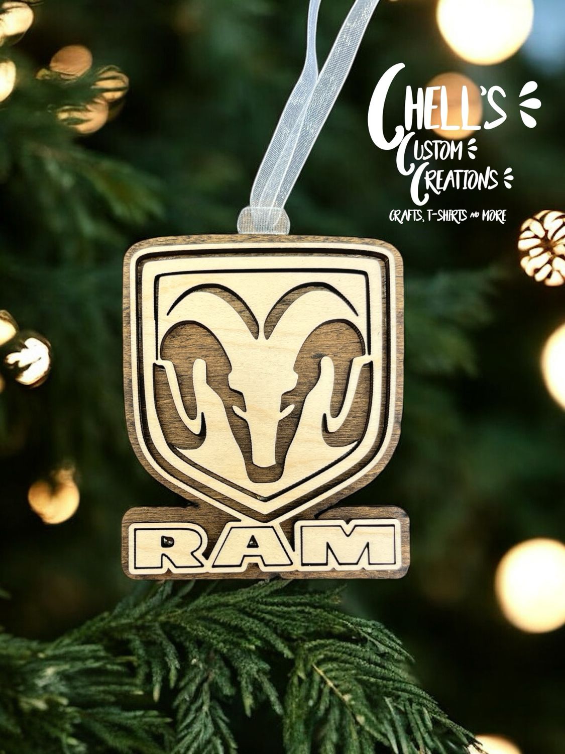 Dodge Ram 3D Wooden Ornament