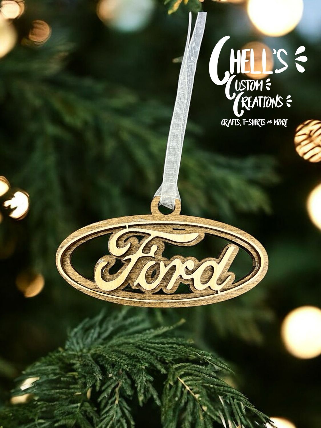 Ford 3D Wooden Ornament