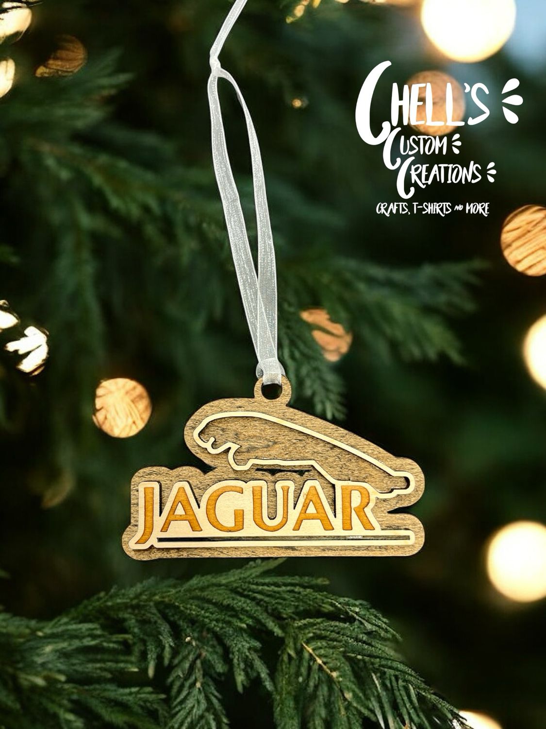 Jaguar 3D Wooden Ornament