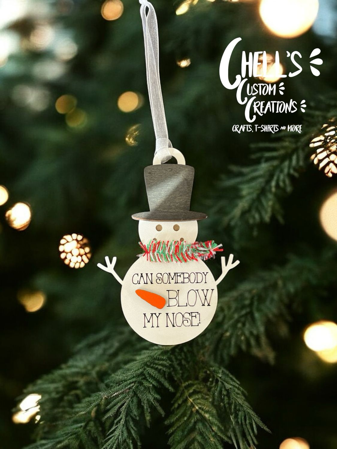 Can Somebody Blow My Nose 3D Wooden Ornament