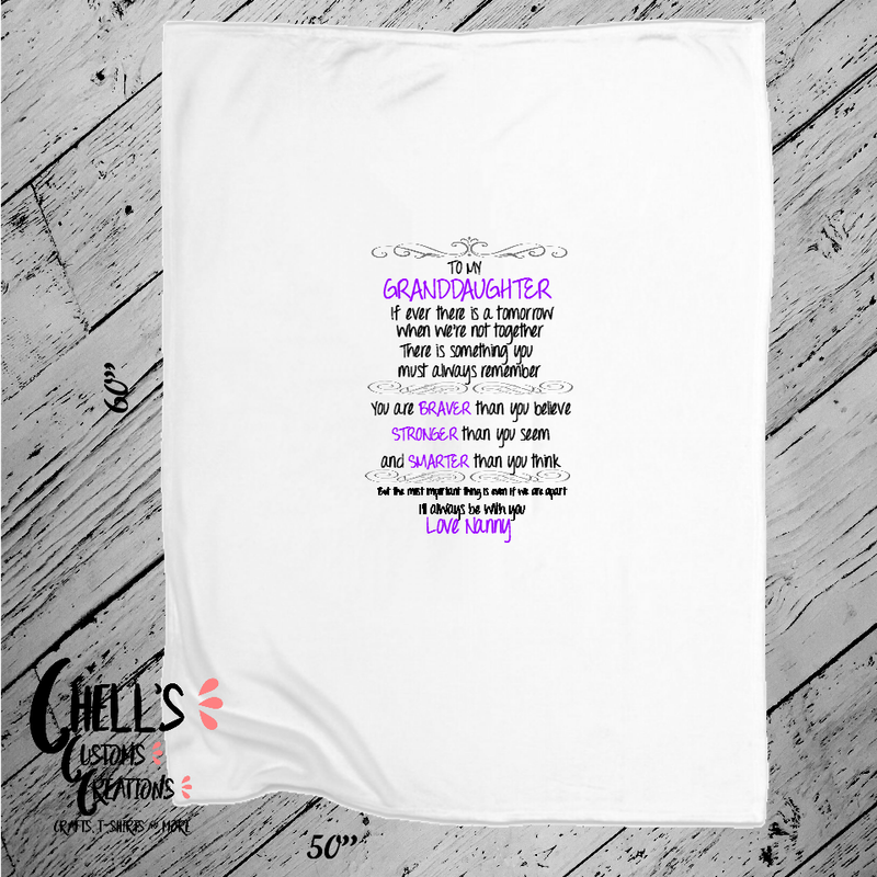 To Our Granddaughter Blanket