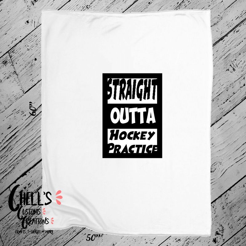 Straight Out Of Hockey Practice Blanket