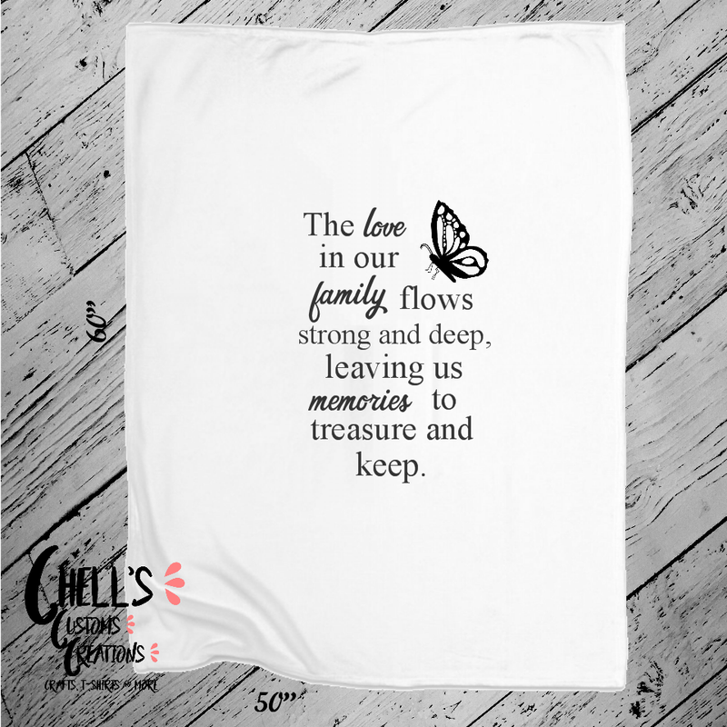 The Love In Our Family Flows Blanket