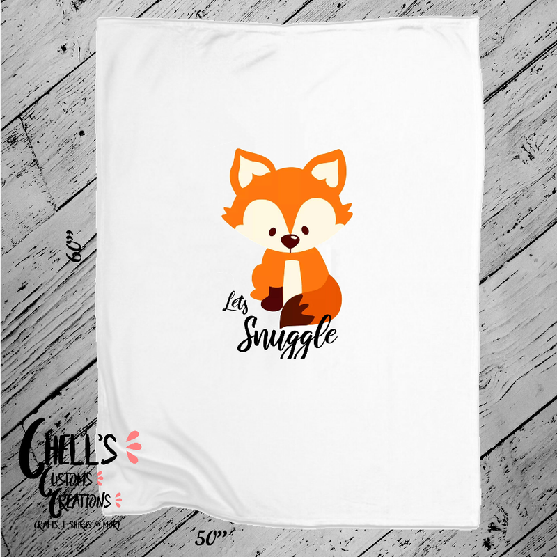 Lets Snuggle Fox Blanket