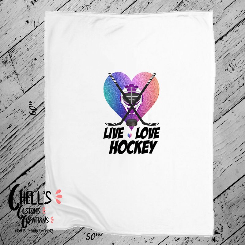 Live Love Hockey Blanket