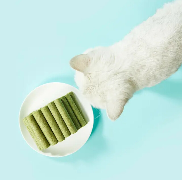 Cat Grass &amp; Chicken Stick