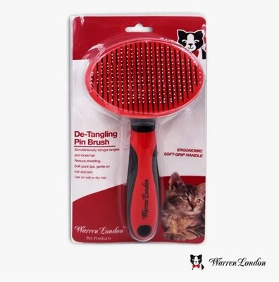 De-Tangling Pin Brush for Cats Grooming &amp; Shedding