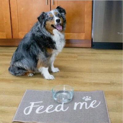 Food Bowl Mat Funny FEED ME Design, 16x24