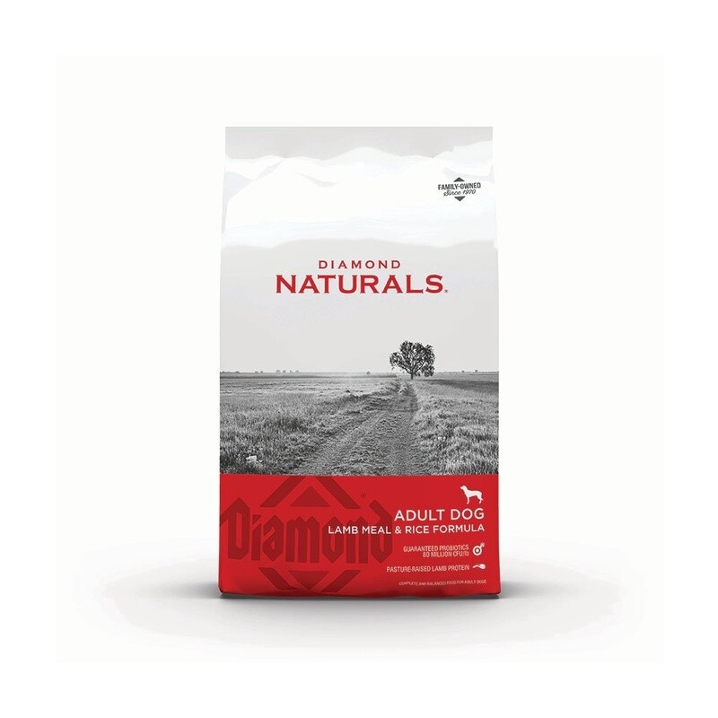Diamond Naturals Adult Dog Lamb Meal &amp; Rice Formula Dry Dog Food, 40lb Bag
