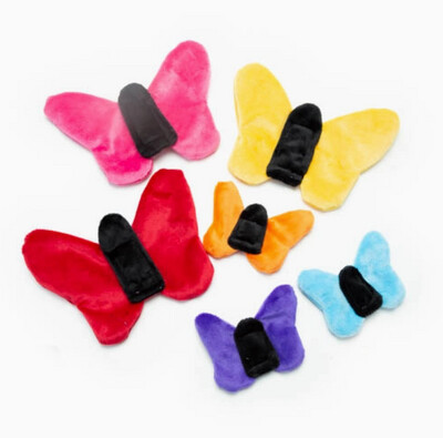 Butterfly Crinkle Plush Dog Toy, Assorted Colors