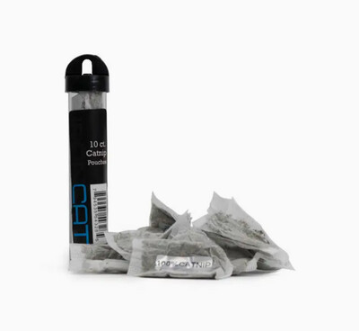 Catnip Tube for Refillable Cat Toys, 10 Pouches