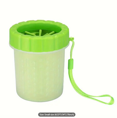 Dirty Paws Washing Tub, Silicone Scrubbers, Green
