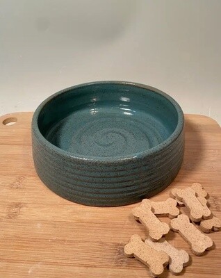 Handmade Pottery Pet Bowl, Minimalist Design
