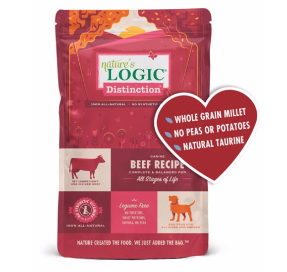 Nature&#39;s Logic Distinction Beef Recipe Dry Dog Food, Size: 4.4lb Bag