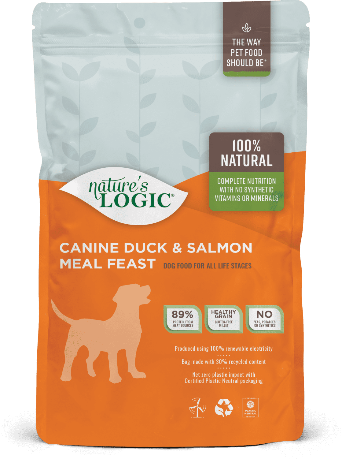 Nature&#39;s Logic Duck and Salmon Dry Dog Food, Size: 13lb Bag